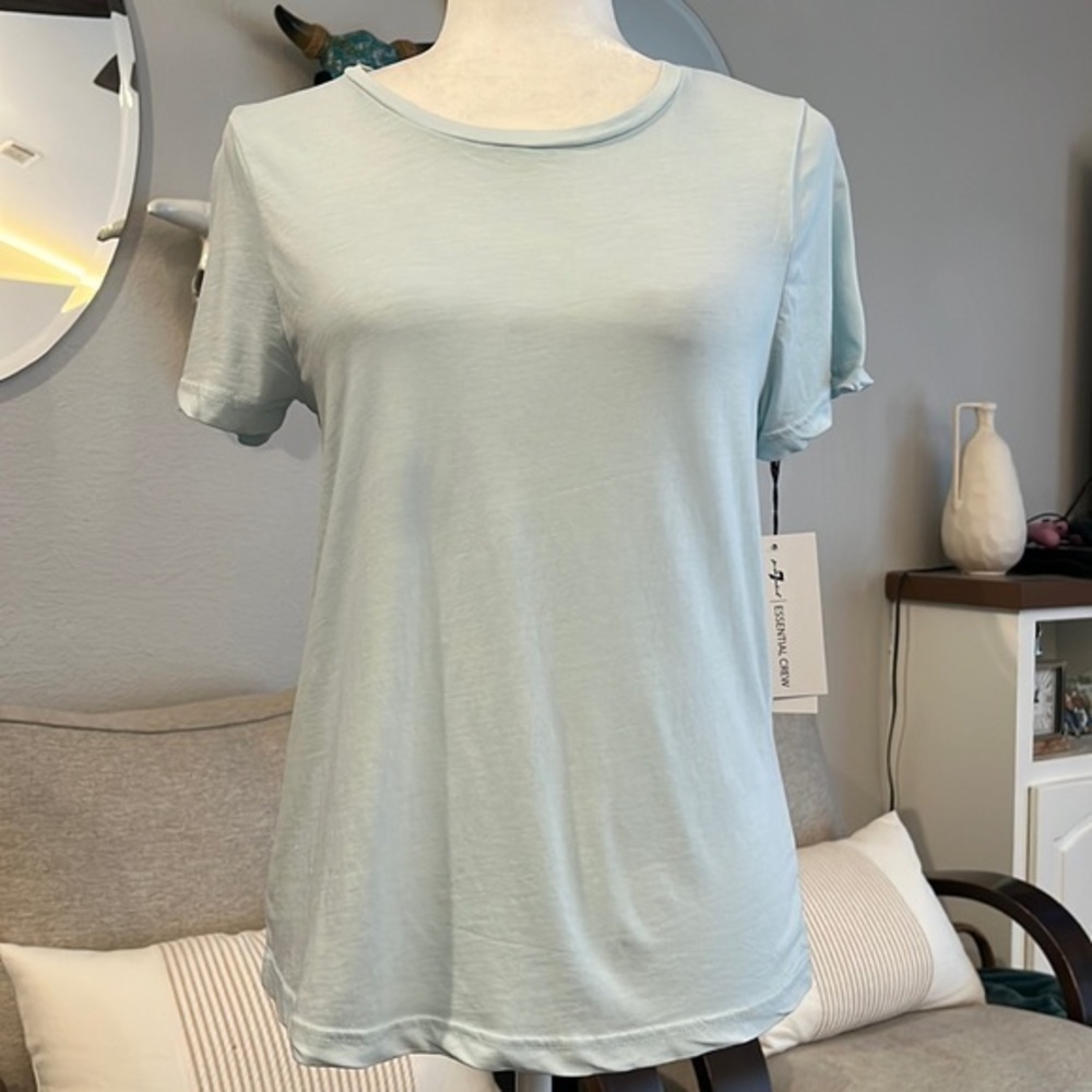 7 for all mankind light blue tee shirt